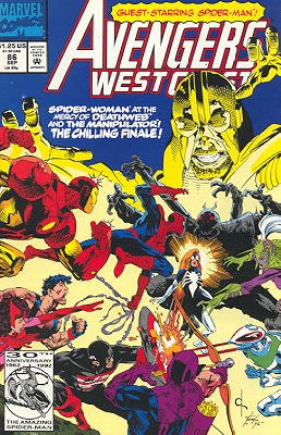 couverture, jaquette Avengers West Coast 86  - Webs of Fear and SorrowIssues - West Coast Avengers (85) Suite (89 - 93) (Marvel) Comics