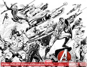 Avengers World 1 - Avengers World (Adams Wraparound Sketch Variant)