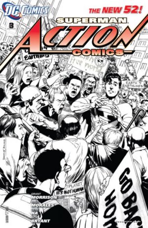 Action Comics 3 - World Against Superman (Morales Black and White Variant)