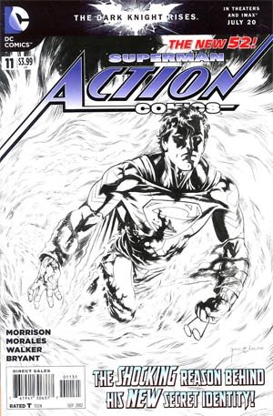 Action Comics 11 - New Secret Identity (Morales Black And White Variant)