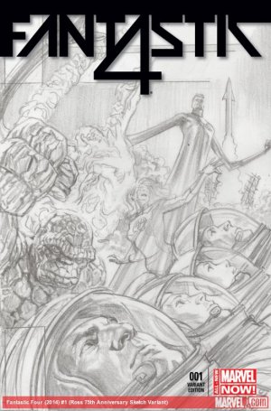 Fantastic Four 1 - The Fall Of The Fantastic Four Part 1 (Ross 75th Anniversary Sketch Variant)