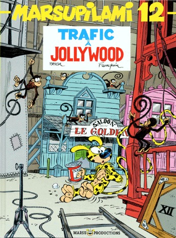 couverture, jaquette Marsupilami 12  - Trafic à Jollywoodsimple 1989 (Marsu Productions) BD