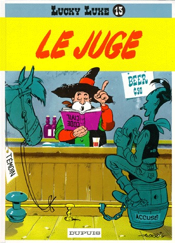 couverture, jaquette Lucky Luke 13  - Le jugeRéédition 1988 (dupuis) BD