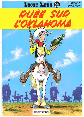 couverture, jaquette Lucky Luke 14  - Ruée sur l'OklahomaRéédition 1988 (dupuis) BD