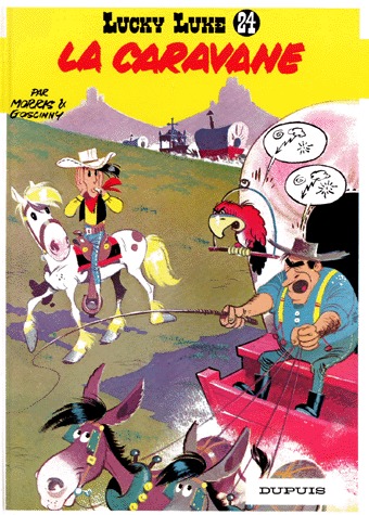 couverture, jaquette Lucky Luke 24  - La caravaneRéédition 1988 (dupuis) BD