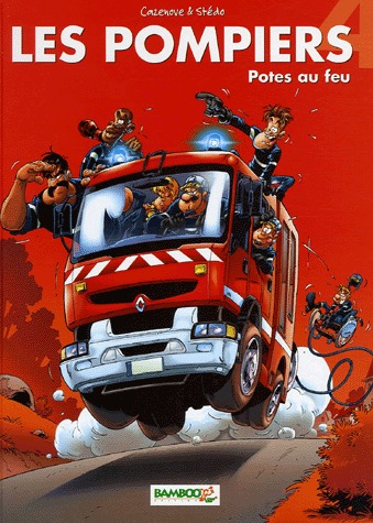 couverture, jaquette Les pompiers 4  - Potes au feu (bamboo) BD