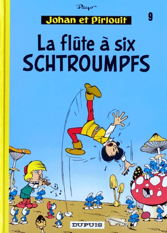 couverture, jaquette Johan et Pirlouit 9  - La flûte à six schtroumpfs (dupuis) BD