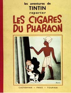couverture, jaquette Tintin (Les aventures de) 4  - Les cigares du PharaonFac-similé (Noir et Blanc) (casterman bd) BD