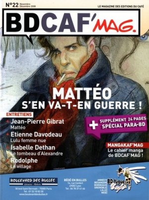 couverture, jaquette Bdcaf' mag 22  - Mattéo S'en Va-t-en Guerre ! (Les éditions du Café) Magazine