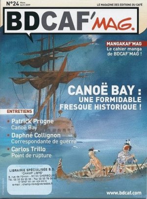 couverture, jaquette Bdcaf' mag 24  - Canoë Bay : une formidable fresque historique ! (Les éditions du Café) Magazine