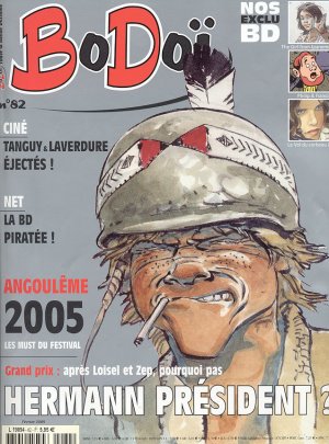 couverture, jaquette Bodoï 82  - Angoulême 2005 : Hermann président ? (LZ Publications) Magazine