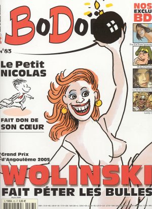 couverture, jaquette Bodoï 83  - Angoulême 2005 : Wolinski fait péter les bulles (LZ Publications) Magazine