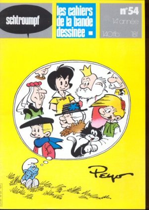 couverture, jaquette Schtroumpf Les cahiers de la bande dessinée 54  - Peyo (glénat bd) Magazine