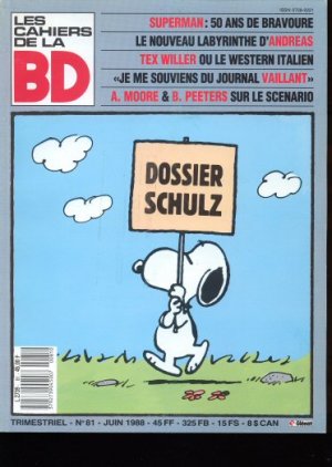 Schtroumpf Les cahiers de la bande dessinée 81 - Dossier Schulz