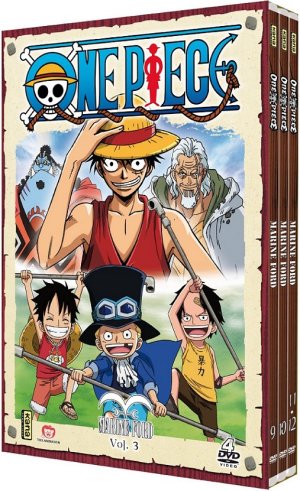 couverture, jaquette One Piece 3 DVD - Saison 10 - Marine Ford (Kana home video) Série TV animée