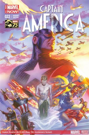 Captain America 22 - Issue 22 (Incentive Alex Ross 75th Anniversary Color Variant Cover)