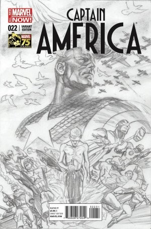 Captain America 22 - Issue 22 (Incentive Alex Ross 75th Anniversary Sketch Variant Cover)