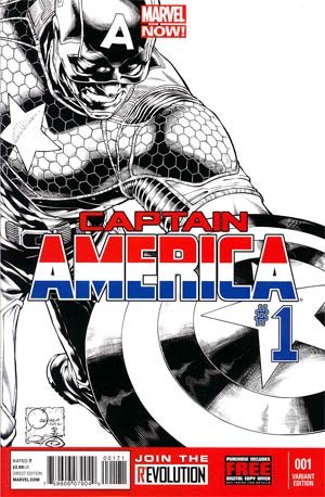 Captain America 1 - Castaway in Dimension Z (Chapter One) (Joe Quesada Sketch Variant Cover 1:150)