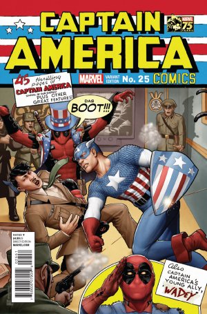 Captain America 25 - Issue 25 (75th Anniversary Deadpool Photobomb variant cover)
