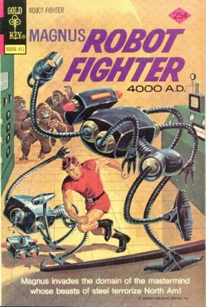 couverture, jaquette Magnus, Robot Fighter 4000 AD 37  - Beasts of Steel!Issues V1 (1963 - 1977) (Gold Key) Comics