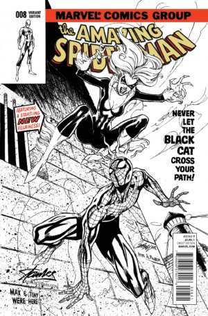 The Amazing Spider-Man 8 - Adventures In Babysitting; Edge of Spider-Verse: My Brother's Keeper (J. Scott Campbell Sketch Variant Cover)