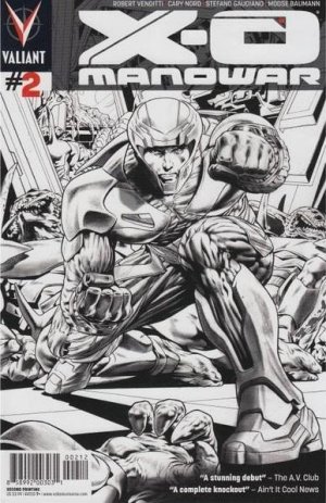X-O Manowar 2 - Variant Cover Noire et Blanche - Second Printing
