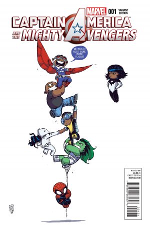 Captain America and the Mighty Avengers 1 - Issue 1 (Skottie Young Baby variant Cover)