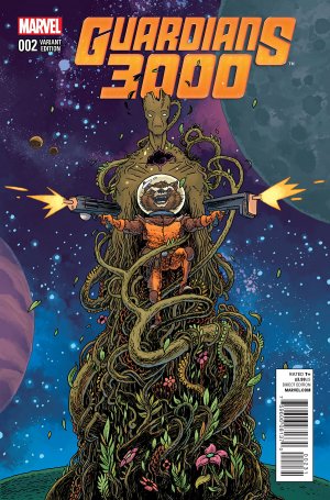 Guardians 3000 2 - Issue 2 (Rocket Raccoon and Groot Variant Cover)