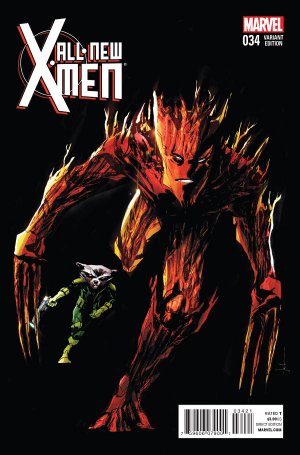 X-Men - All-New X-Men 34 - Issue 34 (Rocket Raccoon & Groot Variant Cover)