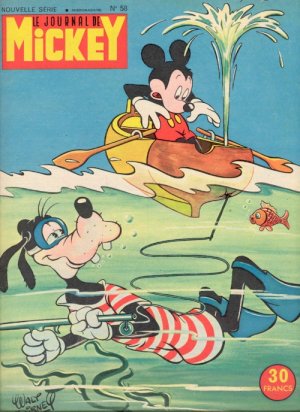 couverture, jaquette Le journal de Mickey 58  (Disney) Magazine