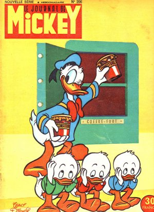 couverture, jaquette Le journal de Mickey 206  (Disney) Magazine