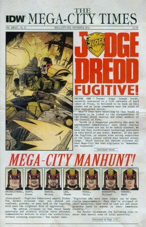 Judge Dredd 25 - Mega-City Manhunt Part One: The Most Despised Face of the 22nd Century