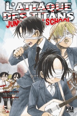 couverture, jaquette L'attaque des titans - Junior high school 5  (pika) Manga