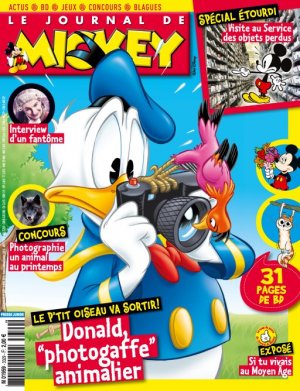 couverture, jaquette Le journal de Mickey 3329  - Le p'tit oiseau va sortir! Donald  (Disney) Magazine