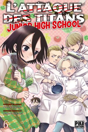 couverture, jaquette L'attaque des titans - Junior high school 6  (pika) Manga