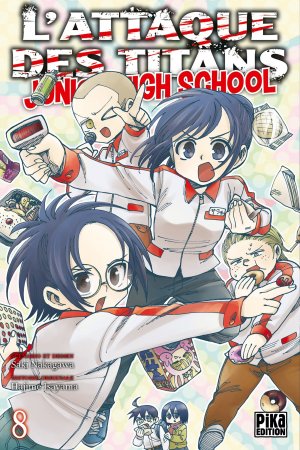 couverture, jaquette L'attaque des titans - Junior high school 8  (pika) Manga