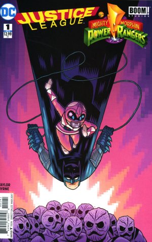 Justice League / Power Rangers 1 - Batman and Pink Ranger Variant
