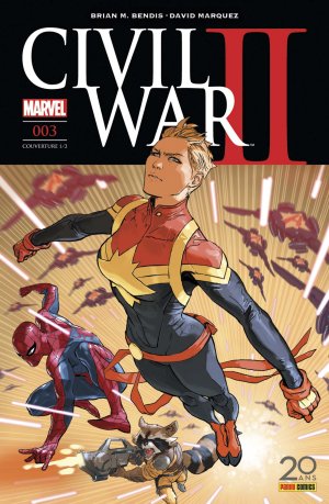 couverture, jaquette Civil War 2 3  - couverture régulière : 1/2 (Marko Djurdjevic – tirage 50%)Kiosque (2017) (Panini Comics) Comics