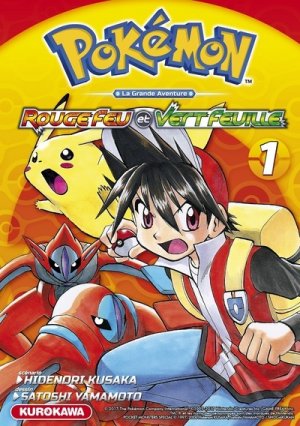 couverture, jaquette Pokémon 1 Rouge Feu et Vert Feuille/Emeraude (Kurokawa) Manga