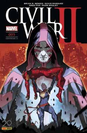 couverture, jaquette Civil War 2 5  - couverture régulière : 1/2 (Marko Djurdjevic – tirage 50%)Kiosque (2017) (Panini Comics) Comics