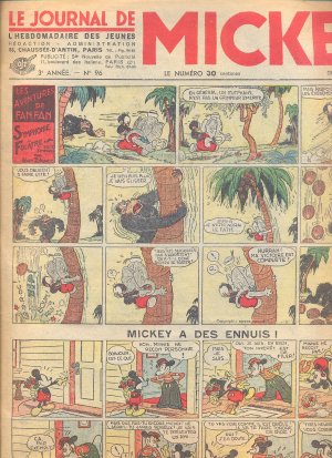 couverture, jaquette Le journal de Mickey - Première série 96  (Opéra Mundi) Périodique