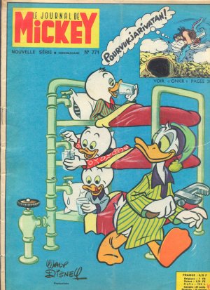 couverture, jaquette Le journal de Mickey 771  (Disney) Magazine