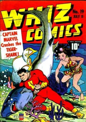WHIZ Comics 19 - CAPTAIN MARVEL Crushes the TIGER- SHARK!