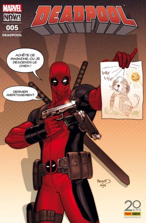 Deadpool 5 - Couverture exclusive de Paul Renaud pour les 20 ans de Panini Comics.
