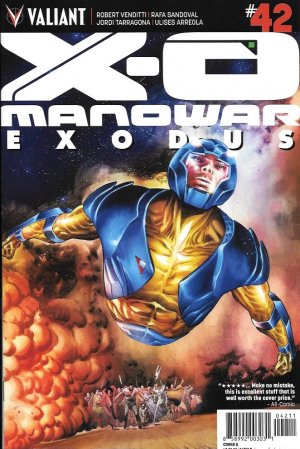 couverture, jaquette X-O Manowar 42  - Exodus Part 4: The BridgeIssues V3 (2012 - 2016) (Valiant Comics) Comics