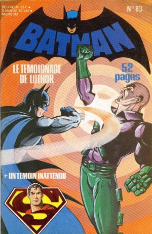 couverture, jaquette Batman 83  - Le témoignage de LuthorKiosque (1972 - 1980) (Interpresse) Comics