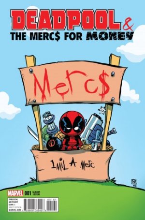 Deadpool and The Mercs For Money 1 - variant cover par Skottie Young