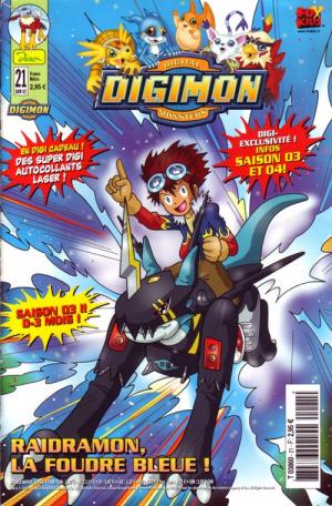couverture, jaquette Digimon 21  - Raidramon, la foudre bleue !Kiosque Dino Entertainment / Panini (Dino Entertainment) Comics
