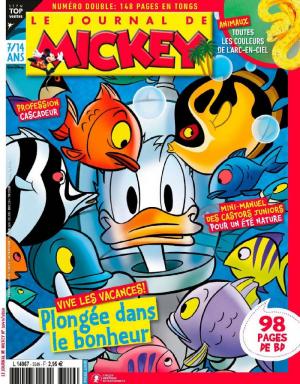 couverture, jaquette Le journal de Mickey 3549  - Plongée dans le bonheur (Disney) Magazine