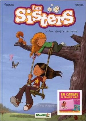 couverture, jaquette Les sisters 3  - C'est elle qu'a commencéAvec trousse offerte (bamboo) BD